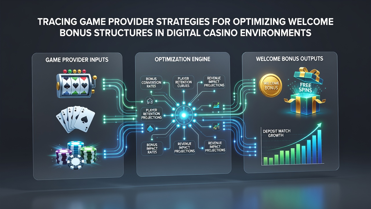 Digital casino interface displaying optimized welcome bonus flows across multiple game provider titles